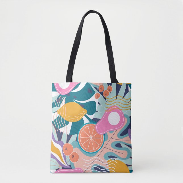 Collage modern floral seamless pattern. Modern exo Tote Bag (Front)