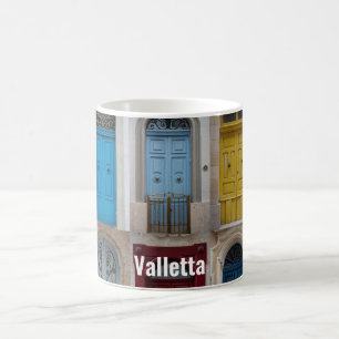 Collage of colorful front doors coffee mug