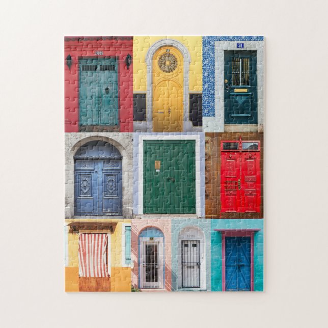 Collage of Coloured Doors Jigsaw Puzzle (Vertical)