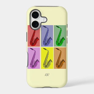 Collage of Colourful Saxophones iPhone 5 Case