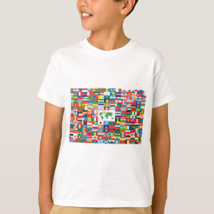 Collage of Country Flags from All Over The World T-Shirt