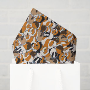 Collage of Guinea Pigs Illustrations Patterned Tissue Paper