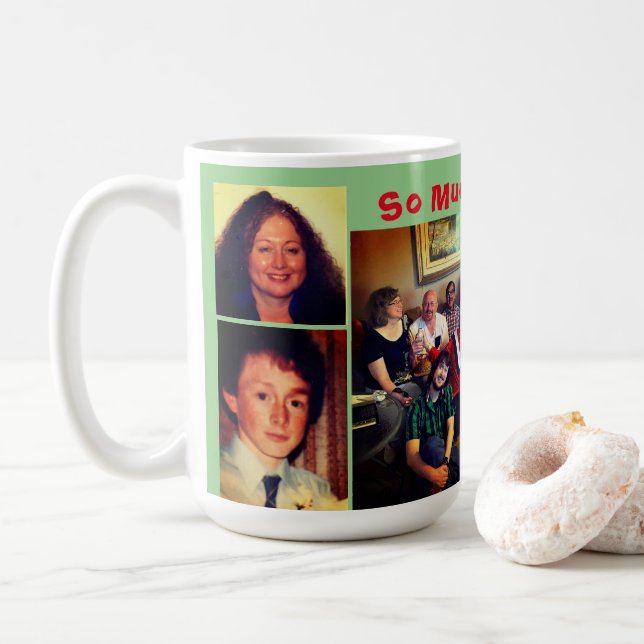 Collage of Love Green Coffee Mug (With Donut)