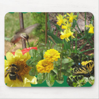 Collage of Nature in Flight Mouse Pad