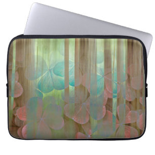Collage of Oxalis and Trees Seabeck, WA Laptop Sleeve