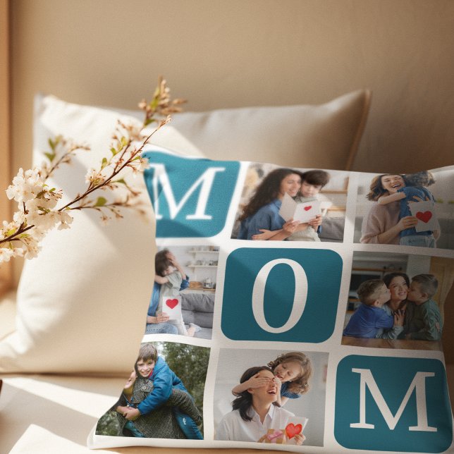 Collage of photos of children, Gift for Mom Cushion (Creator Uploaded)