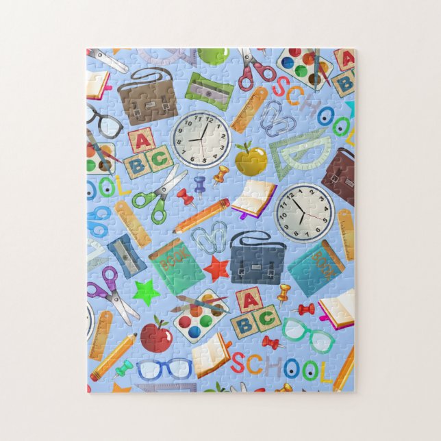Collage of School Supplies Jigsaw Puzzle (Vertical)