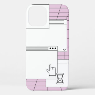 Collage of user interface elements. Cyberpunk and  iPhone 12 Case