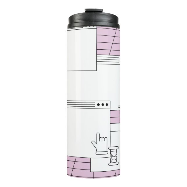 Collage of user interface elements. Cyberpunk and  Thermal Tumbler (Front)