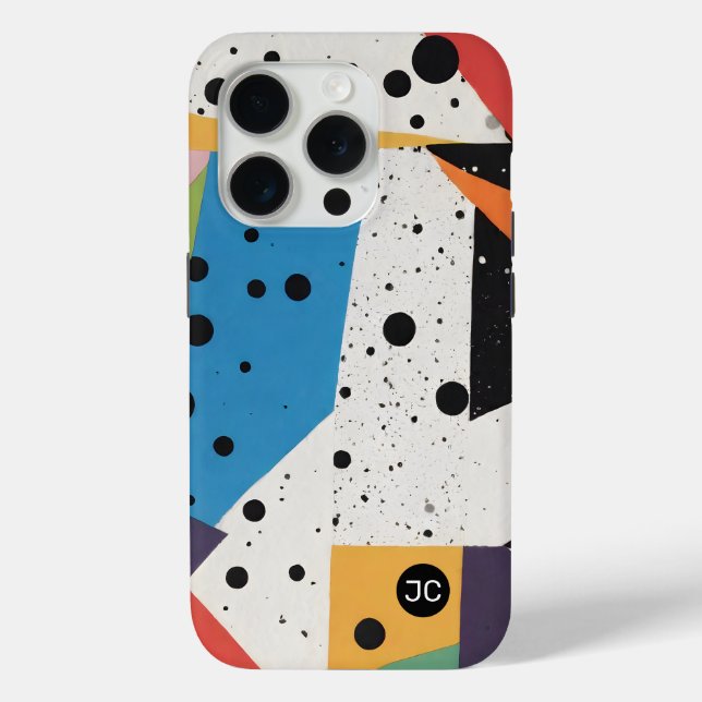 Collage Paper Black Dots Case-Mate iPhone Case (Back)