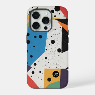 Collage Paper Black Dots iPhone 15 Pro Case