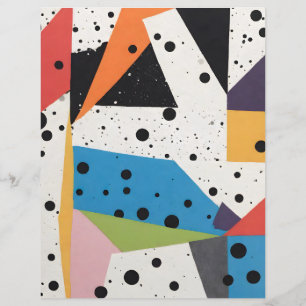 Collage Paper Black Dots Scrapbook Paper