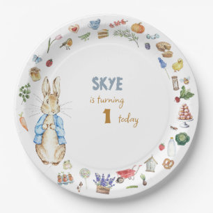 Collage Peter the Rabbit Paper Plate