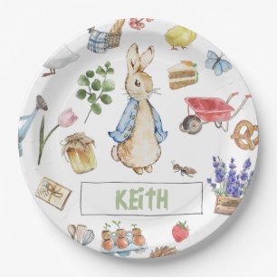 Collage Peter the Rabbit Paper Plate