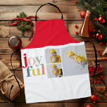 Collage Photo And Colourful Joyful | Holiday Gift Apron<br><div class="desc">Collage Photo And Colourful Joyful | Holiday Gift</div>