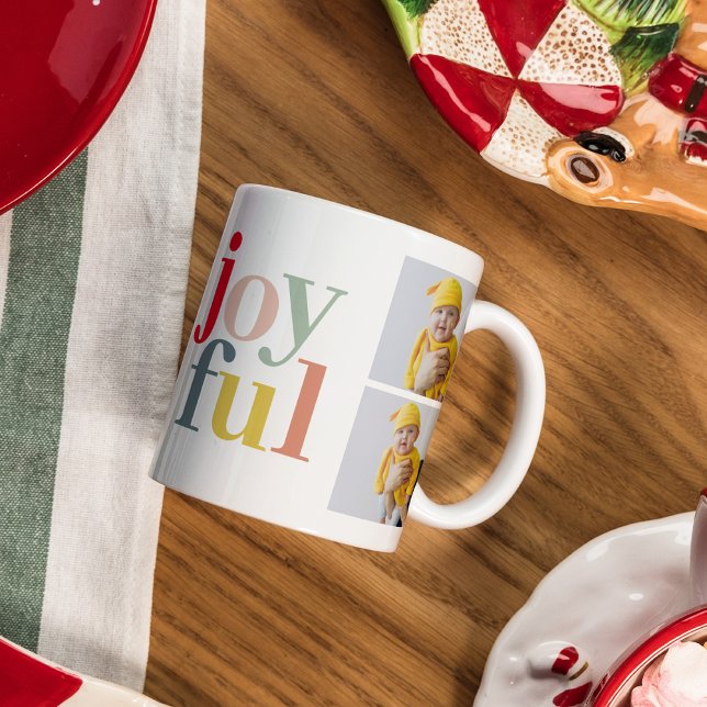 Collage Photo And Colourful Joyful | Holiday Gift Mug (Creator Uploaded)