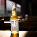 Collage Photo & Best Grandma Ever Best Beauty Gift Beer Bottle Label<br><div class="desc">"Collage Photo & Best Grandma Ever" is a beautiful and thoughtful gift that any grandma would love to receive. This unique gift combines a personalised photo collage with the heartwarming message "Best Grandma Ever" to create a meaningful and personalised keepsake. The photo collage can be customised with your choice of...</div>