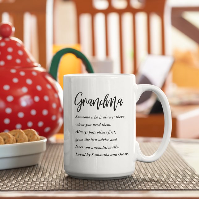 Collage Photo & Best Grandma Ever Best Beauty Gift Coffee Mug (Creator Uploaded)