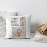 Collage Photo & Best Grandma Ever Best Beauty Gift Cushion<br><div class="desc">"Collage Photo & Best Grandma Ever" is a beautiful and thoughtful gift that any grandma would love to receive. This unique gift combines a personalised photo collage with the heartwarming message "Best Grandma Ever" to create a meaningful and personalised keepsake. The photo collage can be customised with your choice of...</div>
