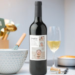 Collage Photo & Best Grandma Ever Best Beauty Gift Wine Label<br><div class="desc">"Collage Photo & Best Grandma Ever" is a beautiful and thoughtful gift that any grandma would love to receive. This unique gift combines a personalised photo collage with the heartwarming message "Best Grandma Ever" to create a meaningful and personalised keepsake. The photo collage can be customised with your choice of...</div>