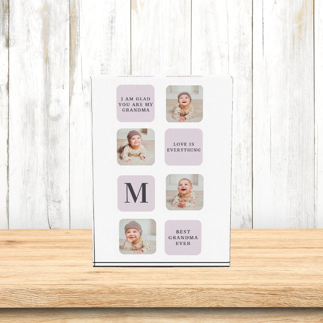 Collage Photo & Best Grandma Ever Best Purple Gift (Creator Uploaded)