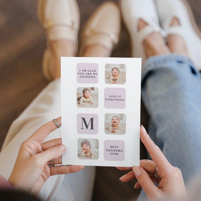 Collage Photo & Best Grandma Ever Best Purple Gift (Creator Uploaded)