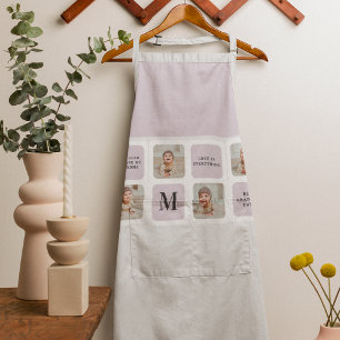Collage Photo & Best Grandma Ever Best Purple Gift Apron