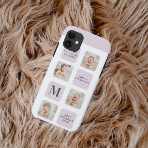 Collage Photo & Best Grandma Ever Best Purple Gift iPhone 11 Case