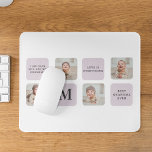 Collage Photo & Best Grandma Ever Best Purple Gift Mouse Pad<br><div class="desc">This collage photo is a perfect Mother's Day gift for any mum who loves to cherish memories. The collage features a beautiful arrangement of purple-themed photos that capture your precious moments with your mum. The modern design of the collage gives it a sophisticated and elegant look that would complement any...</div>