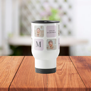 Collage Photo & Best Grandma Ever Best Purple Gift Travel Mug