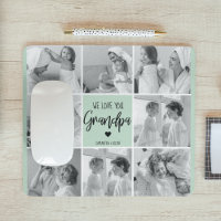Collage Photo Best Grandpa Ever Pastel Mint Gift