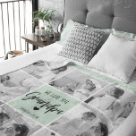 Collage Photo Best Grandpa Ever Pastel Mint Gift Sherpa Blanket<br><div class="desc">This beautiful collage photo is the perfect way to express your love for your grandpa. Featuring the heartfelt message "We love you grandpa" in elegant lettering against a soothing pastel mint background, this piece captures the warmth and affection you feel for your grandpa. The collage design allows you to include...</div>