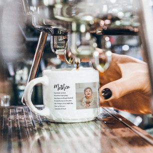 Collage Photo & Best Mother Quote Lovely Gift Espresso Cup