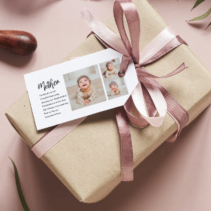 Collage Photo & Best Mother Quote Lovely Gift Gift Tags
