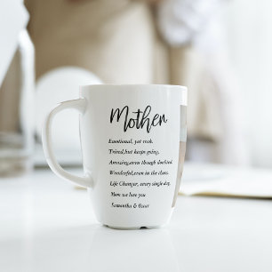 Collage Photo & Best Mother Quote Lovely Gift Latte Mug