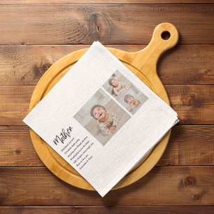Collage Photo & Best Mother Quote Lovely Gift Tea Towel