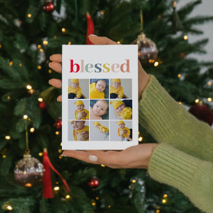 Collage Photo Colourful Blessed Holiday Gift