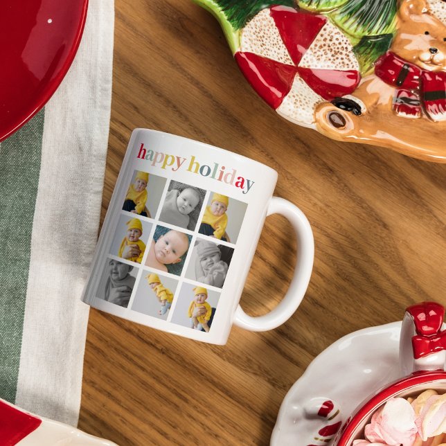 Collage Photo | Colourful Happy Holiday Mug (Creator Uploaded)