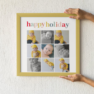 Collage Photo   Colourful Happy Holiday Poster