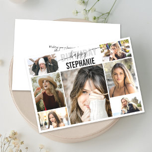 Collage Photo Custom Birthday Greeting Card