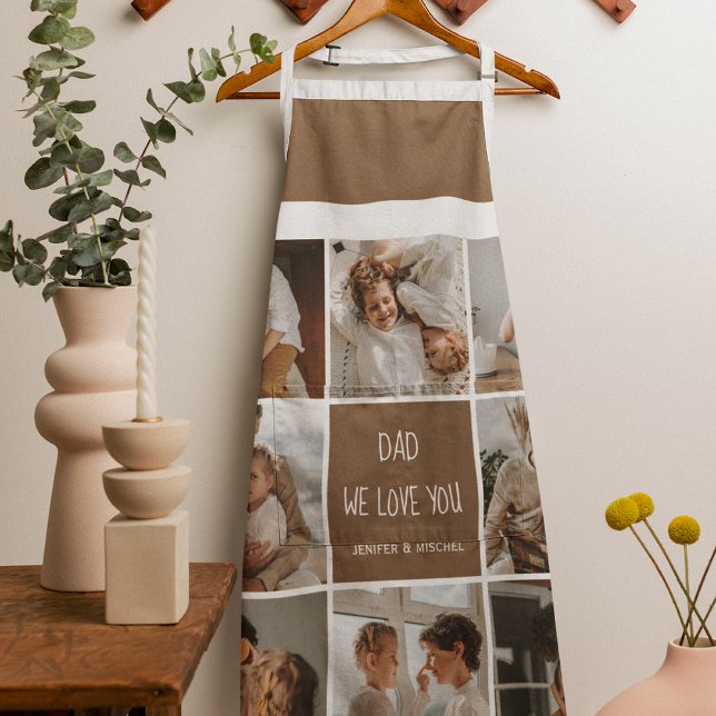 Collage Photo Dad We Love You Happy Fathers Day Apron (Creator Uploaded)