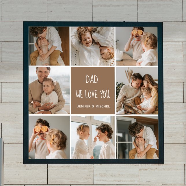 Collage Photo Dad We Love You Happy Fathers Day Poster (Creator Uploaded)