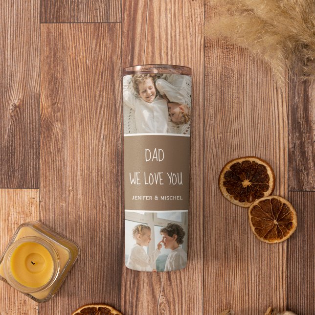 Collage Photo Dad We Love You Happy Fathers Day Thermal Tumbler (Creator Uploaded)
