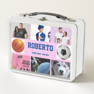 COLLAGE photo Lunchbox PINK , PURPLE To Customise