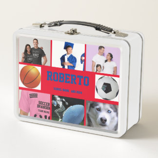 COLLAGE photo Lunchbox PINK , PURPLE To Customise