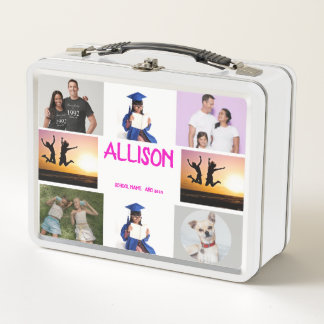 COLLAGE photo Lunchbox PINK , PURPLE To Customise
