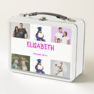 COLLAGE photo Lunchbox PINK , PURPLE To Customise