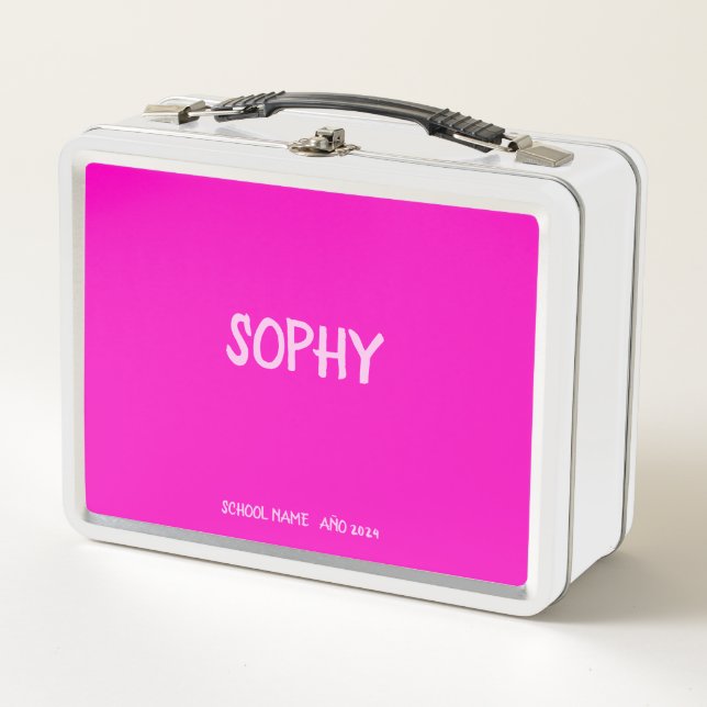 COLLAGE photo Lunchbox pink rose To Customise (Front)