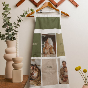 Collage Photo Modern Best Dad Ever Gift Apron