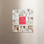 Collage Photo Mum Red We Love You Best Mother Gift Magnet<br><div class="desc">"Collage Photo Mum Red We Love You" is a beautiful and sentimental gift that is perfect for showing your mother how much you appreciate and love her. This gift includes a collage of photos, carefully curated to showcase some of your most cherished memories with your mother. This gift is ideal...</div>
